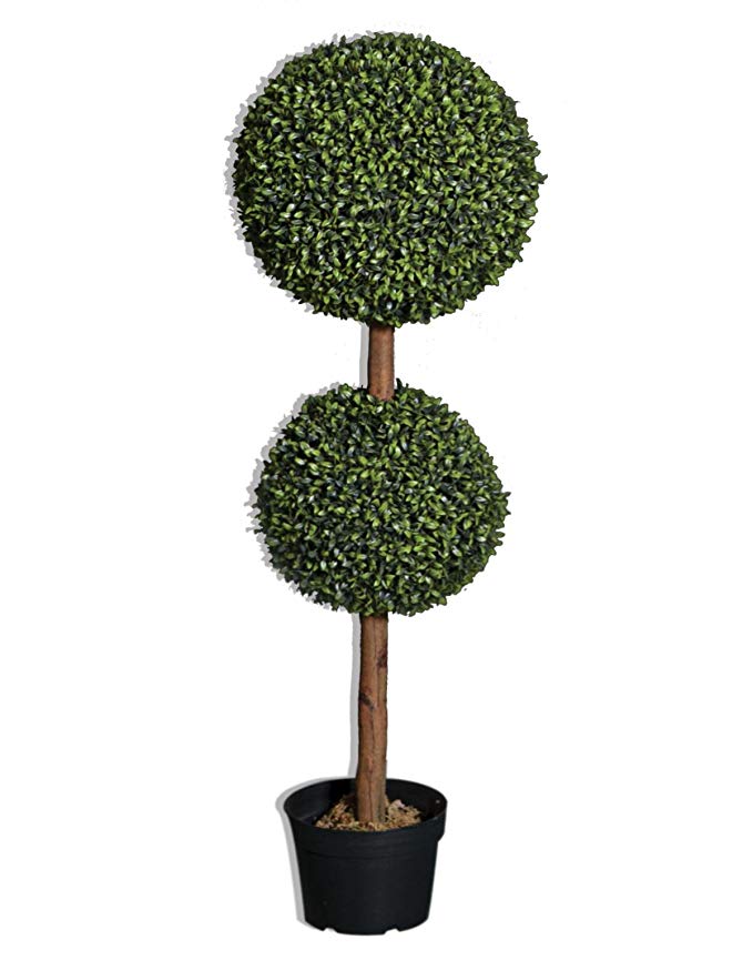 Artificial Boxwood Double Topiary Tree - 3 feet tall Wedding or Prom Decoration