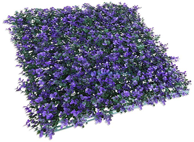 Sunshades Depot Artificial Lavender Fence Privacy Screen Evergreen Hedge Panels Fake Plant Wall 20
