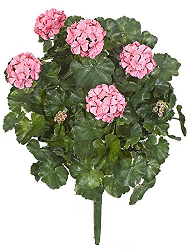 26 Inch Outdoor Artificial Geranium Bush-pink