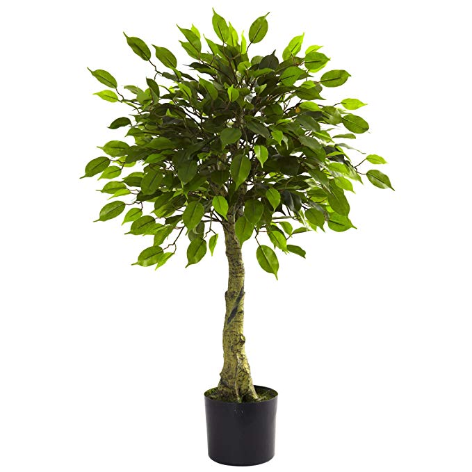 Nearly Natural 5383 Ficus UV Resistant Tree, 3-Feet, Green